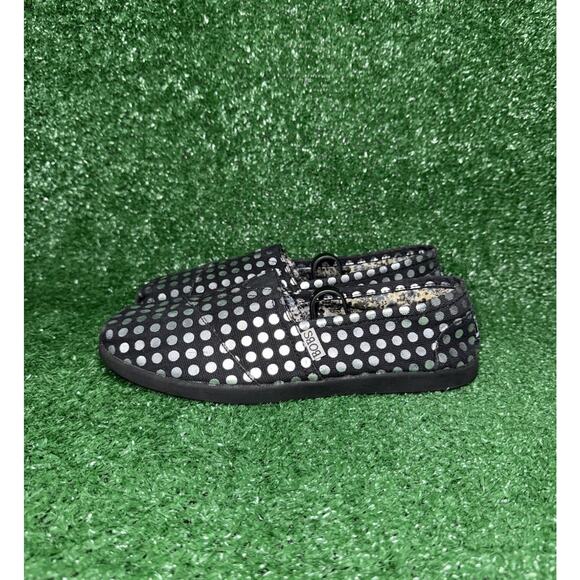 BOBS by Skechers Womens Black Silver Polka Dot Ballet Flats Slip On Shoes Size 9 - Picture 4 of 9